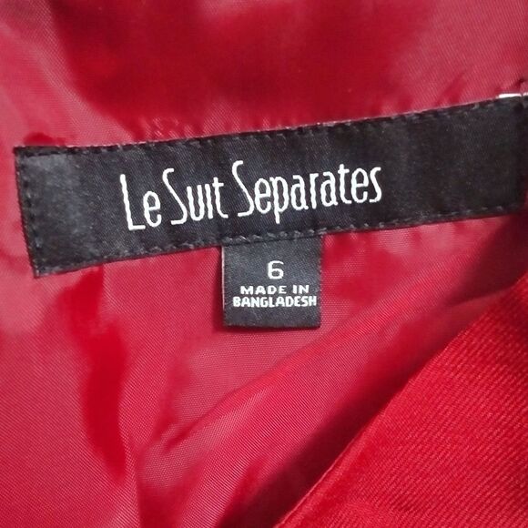 Le Suit Separates Red Sheath Dress Size 6 - Picture 5 of 6